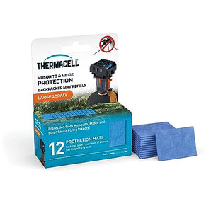 Thermacell Mosquito and Midge Protection Refills, Large Pack of 12 Mats