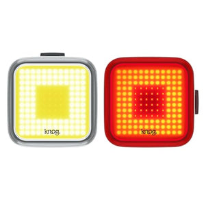 Knog Blinder Twinpack Square Front and Rear Light Kit, Black, One Size