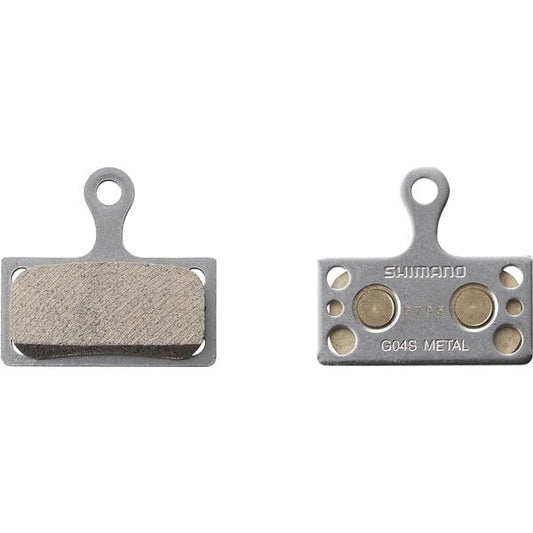 Shimano G04S disc brake pads and spring, steel backed, sintered