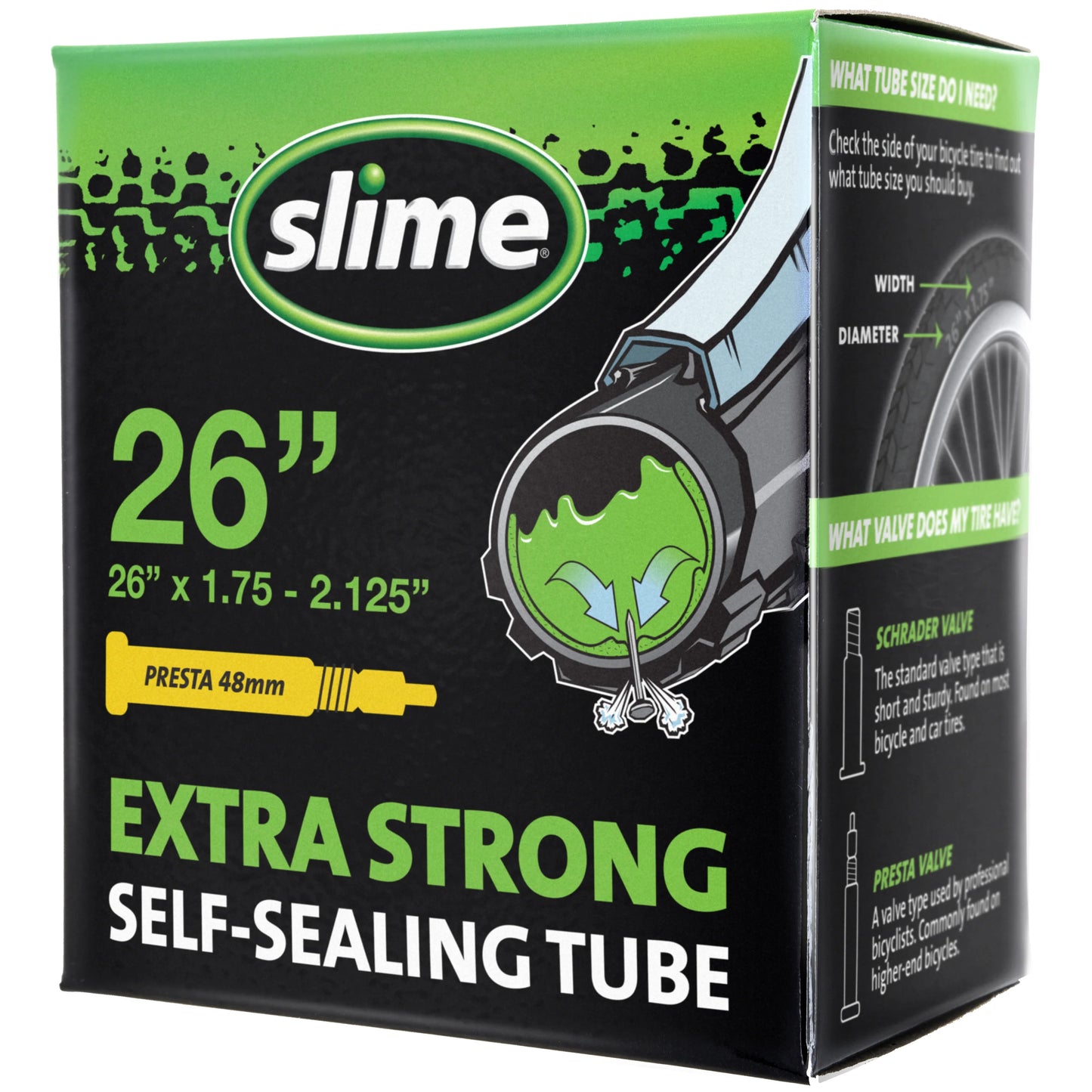 Slime Extra Strong Self-Healing Bike Tube - 26" x 1.75-2.125" Presta