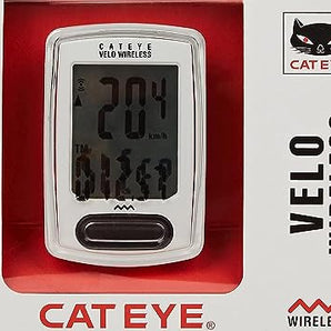 Cateye White Wireless Bike Odometer