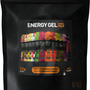 Torq Energy Gel Sample Pack of 12 - Ultimate On The Go Quick Release Energy - 30g of Carbohydrates - Taster Pack - Natural & Vegan