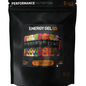 Torq Energy Gel Sample Pack of 12 - Ultimate On The Go Quick Release Energy - 30g of Carbohydrates - Taster Pack - Natural & Vegan