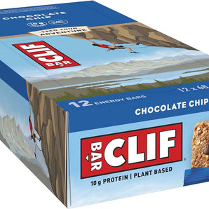 CLIF BAR - Energy Bar / Nutritional Protein Bar - Chocolate Chip - 12 x 68 g