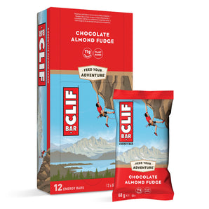 CLIF BAR - Energy Bar / Nutritional Protein Bar - Chocolate Almond Fudge - 12 x 68 g